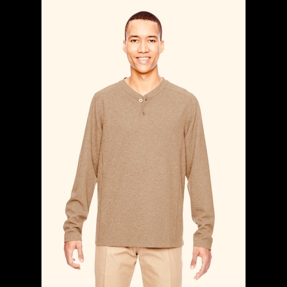 🌟Performance Waffle Henley - Picture 1 of 9